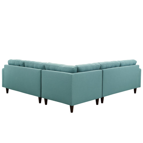 Modway Empress 3 Piece Fabric Sectional Sofa Set