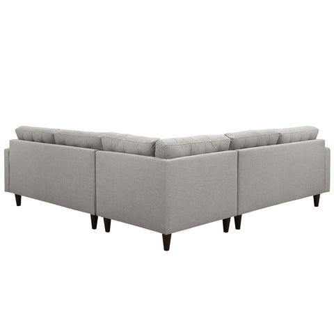 Modway Empress 3 Piece Fabric Sectional Sofa Set
