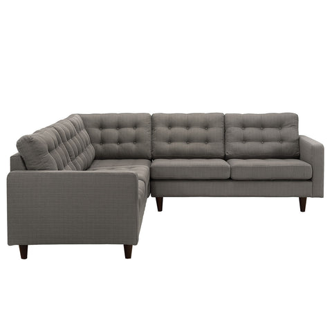 Modway Empress 3 Piece Fabric Sectional Sofa Set