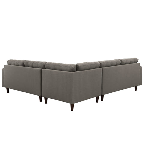 Modway Empress 3 Piece Fabric Sectional Sofa Set