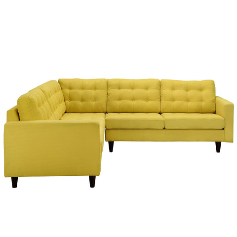 Modway Empress 3 Piece Fabric Sectional Sofa Set