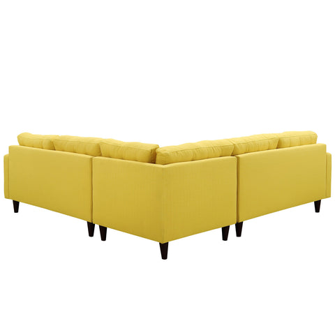 Modway Empress 3 Piece Fabric Sectional Sofa Set
