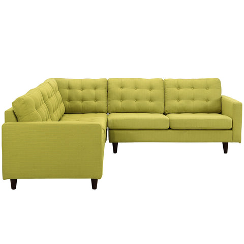 Modway Empress 3 Piece Fabric Sectional Sofa Set