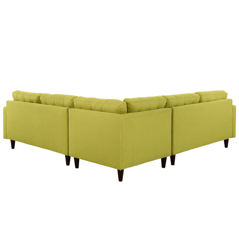 Modway Empress 3 Piece Fabric Sectional Sofa Set