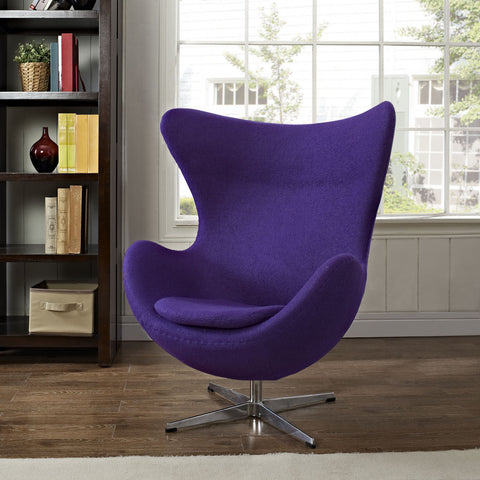 Modway Glove Wool Lounge Chair