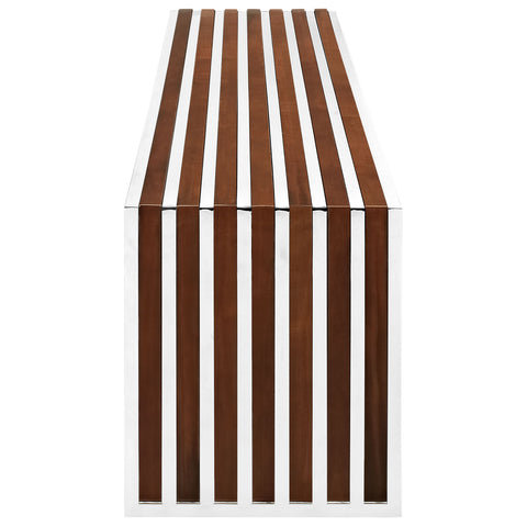 Modway Gridiron Large Wood Inlay Bench
