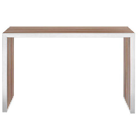 Modway Gridiron Wood Inlay Console Table