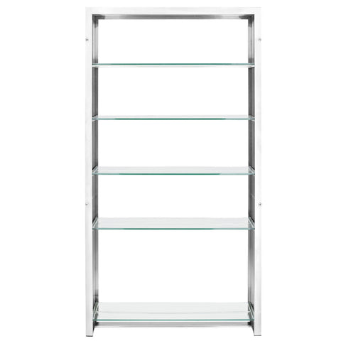 Modway Gridiron Stainless Steel Bookshelf
