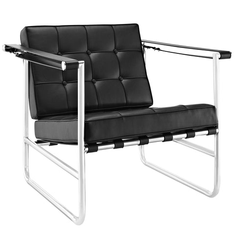 Modway Poise Stainless Steel Lounge Chair