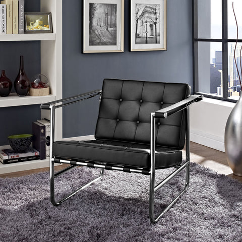 Modway Poise Stainless Steel Lounge Chair