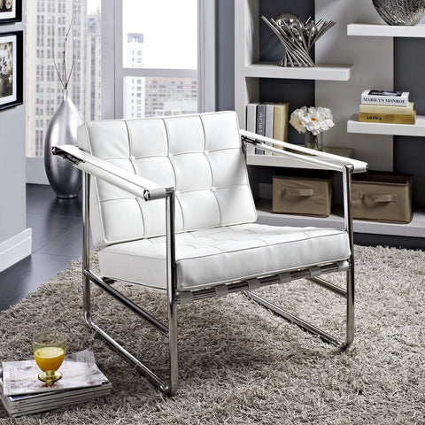 Modway Poise Stainless Steel Lounge Chair