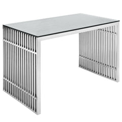 Modway Gridiron Stainless Steel Desk