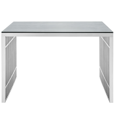 Modway Gridiron Stainless Steel Desk