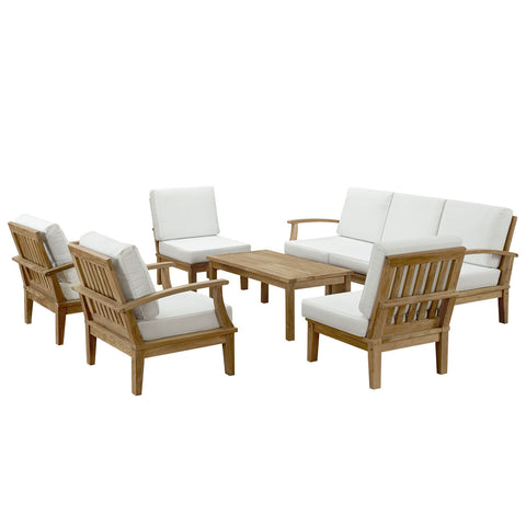 Modway Marina 8 Piece Outdoor Patio Teak Sofa Set