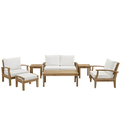 Modway Marina 7 Piece Outdoor Patio Teak Sofa Set