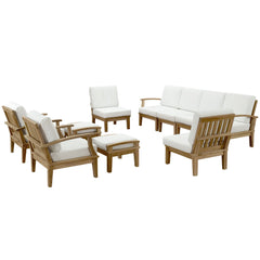 Modway Marina 10 Piece Outdoor Patio Teak Sofa Set