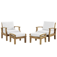 Modway Marina 4 Piece Outdoor Patio Teak Sofa Set