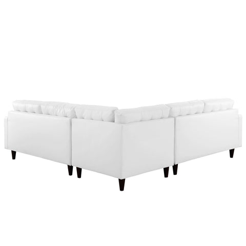Modway Empress 3 Piece Leather Sectional Sofa Set