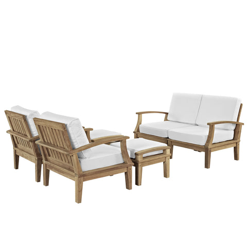 Modway Marina 6 Piece Outdoor Patio Teak Sofa Set