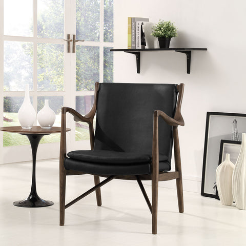 Modway Makeshift Leather Lounge Chair