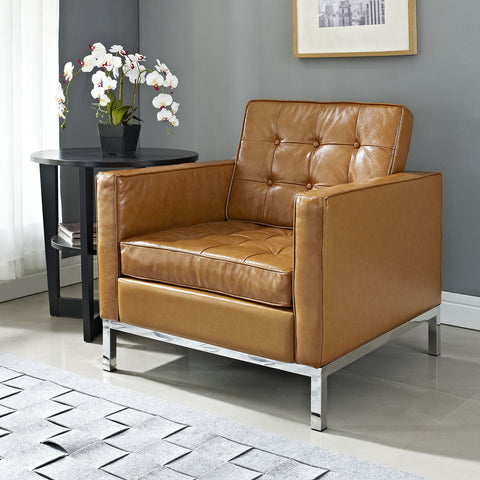 Modway Loft Leather Armchair