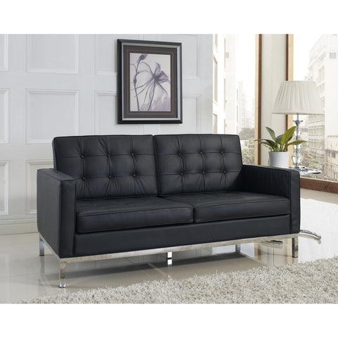 Modway Loft Leather Loveseat