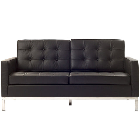 Modway Loft Leather Loveseat