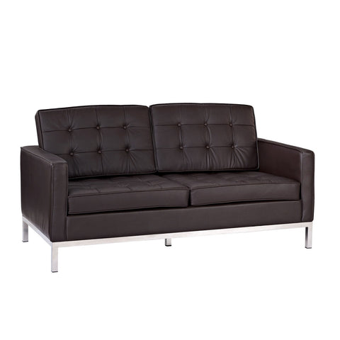 Modway Loft Leather Loveseat