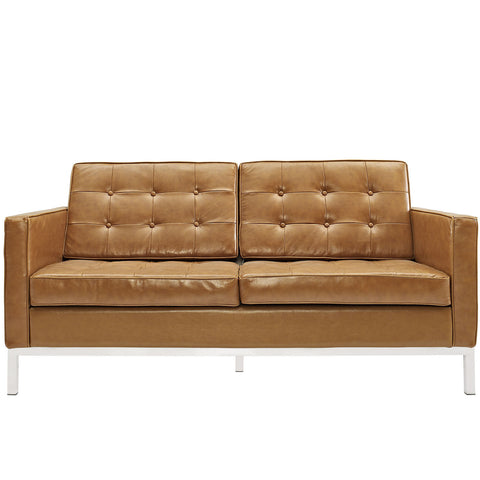 Modway Loft Leather Loveseat