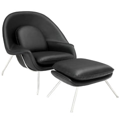 Modway W Leather Lounge Chair