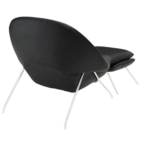 Modway W Leather Lounge Chair