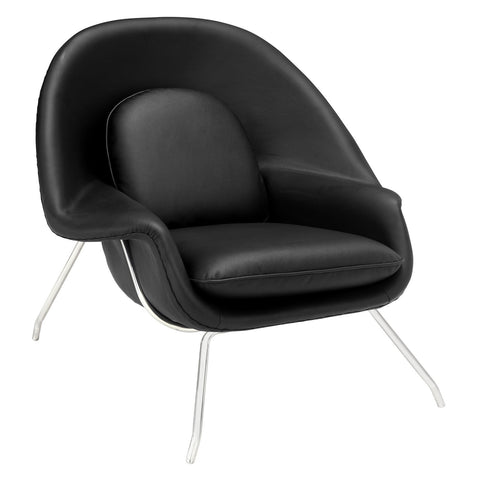 Modway W Leather Lounge Chair