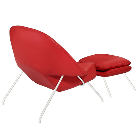 Modway W Leather Lounge Chair