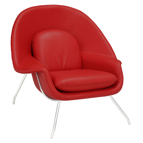 Modway W Leather Lounge Chair