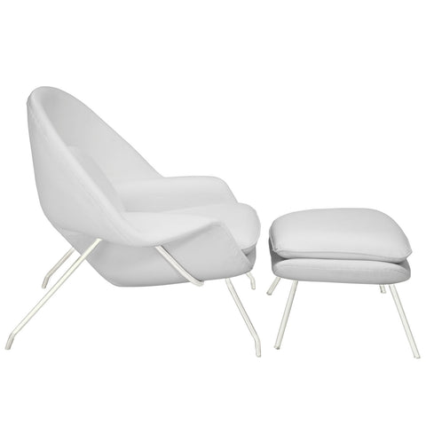 Modway W Leather Lounge Chair