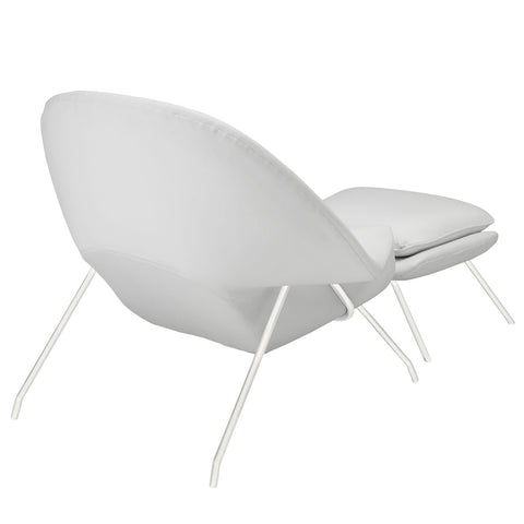 Modway W Leather Lounge Chair