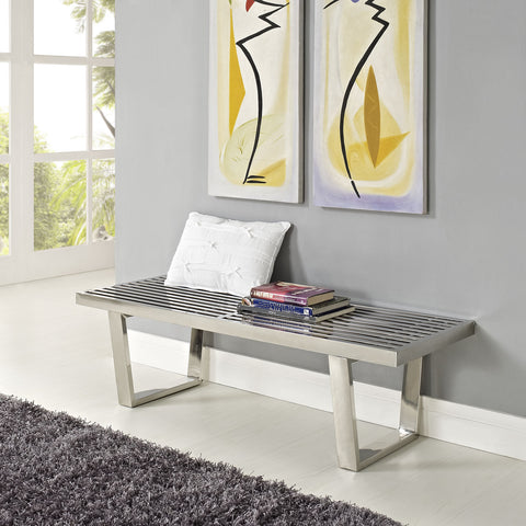 Modway Sauna  Stainless Steel Bench