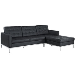 Modway Loft Right-Arm Leather Sectional Sofa