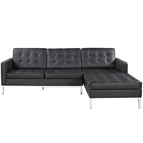Modway Loft Right-Arm Leather Sectional Sofa