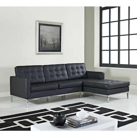 Modway Loft Right-Arm Leather Sectional Sofa