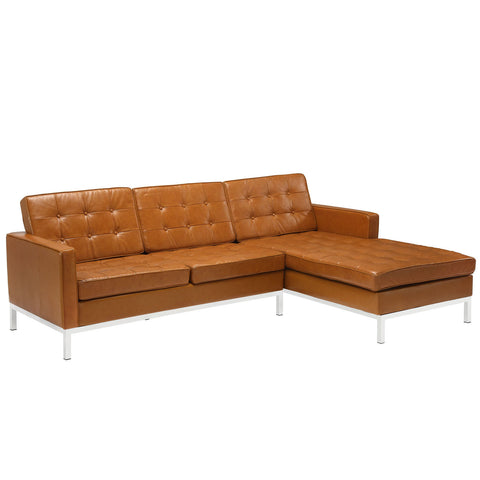 Modway Loft Right-Arm Leather Sectional Sofa