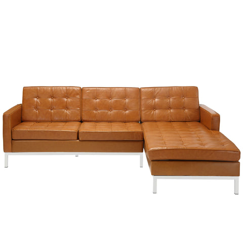 Modway Loft Right-Arm Leather Sectional Sofa
