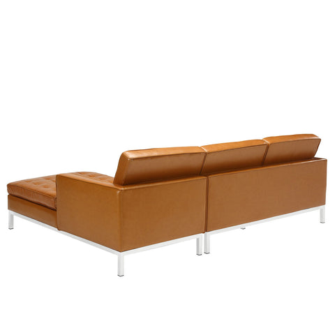 Modway Loft Right-Arm Leather Sectional Sofa
