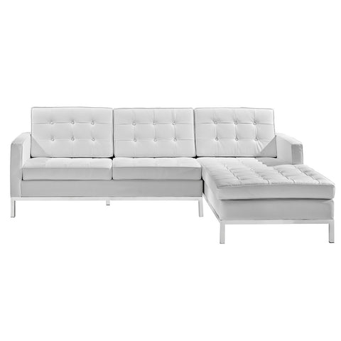 Modway Loft Right-Arm Leather Sectional Sofa