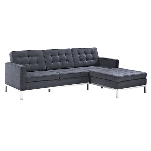 Modway Loft Right-Arm Wool Sectional Sofa
