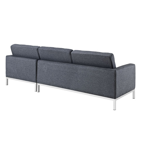 Modway Loft Right-Arm Wool Sectional Sofa