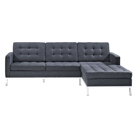 Modway Loft Right-Arm Wool Sectional Sofa