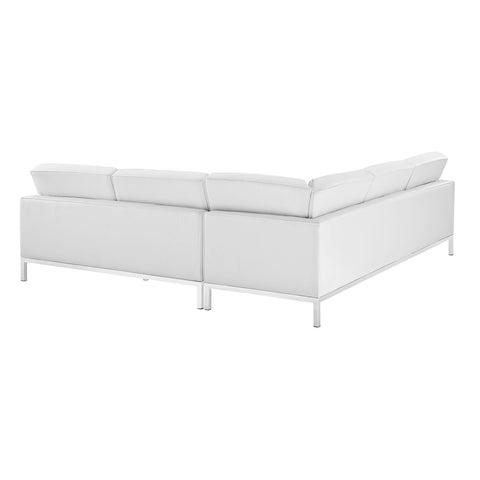 Modway Loft L-Shaped Leather Sectional Sofa