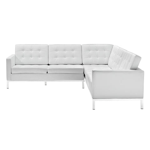 Modway Loft L-Shaped Leather Sectional Sofa