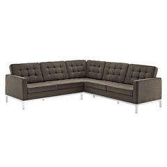 Modway Loft L-Shaped Wool Sectional Sofa
